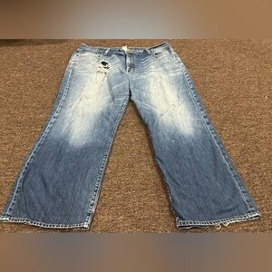 EUC Mens Sz 40 Lucky Brand Distressed Blue Jeans bottom's casual pants